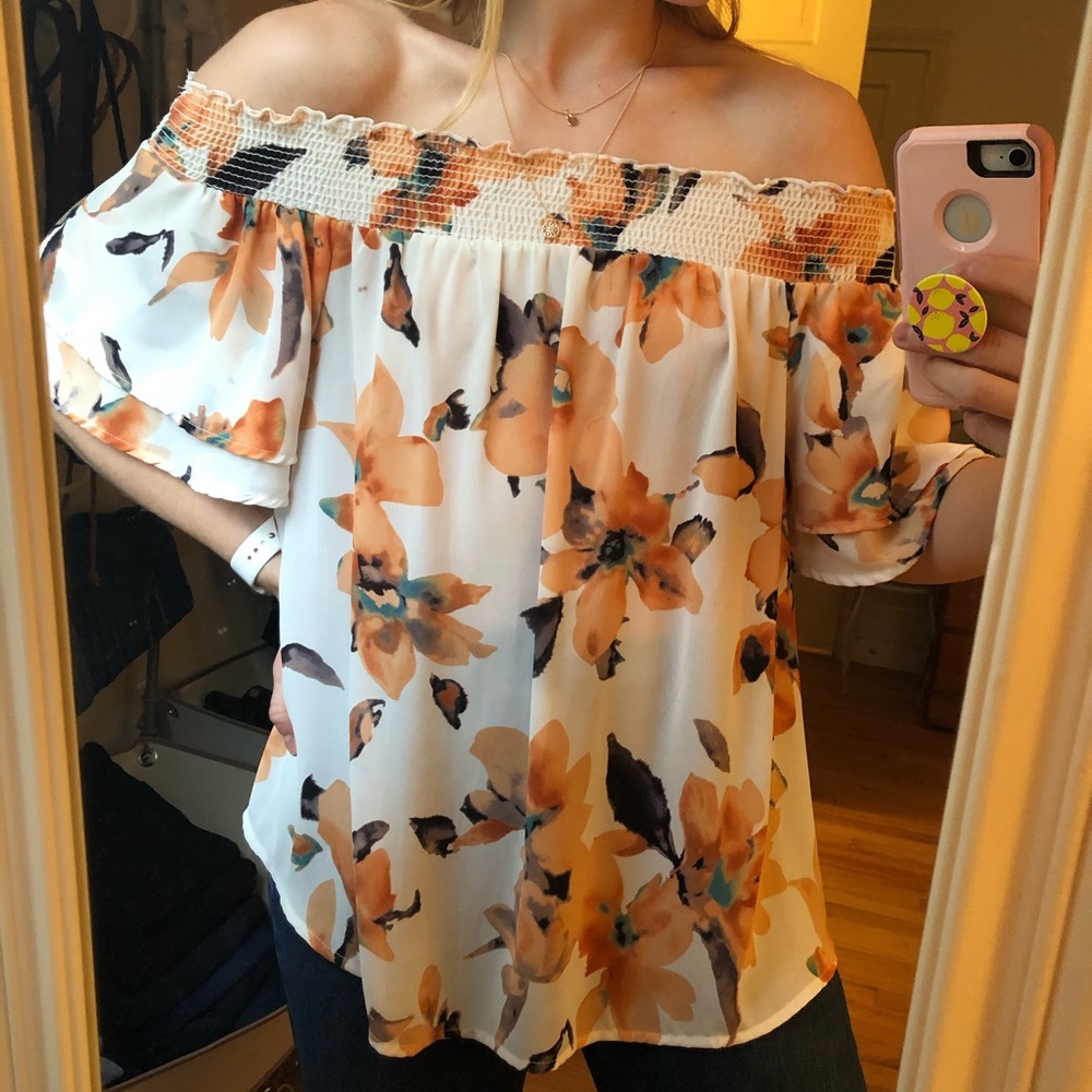Altar’d State Medium Floral Off Shoulder Top